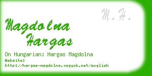 magdolna hargas business card